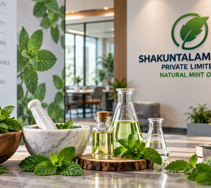 Fresh mint leaves and natural harvest